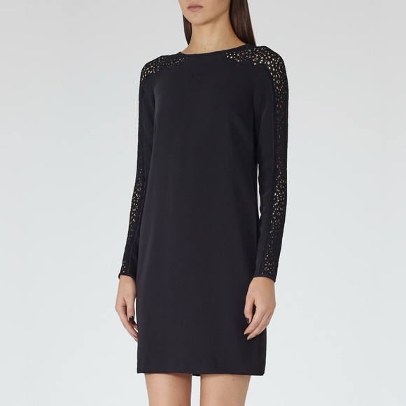 Reiss Dresses & Skirts - REISS ⚜️ Caryn Navy Blue Lace Sleeve Dress